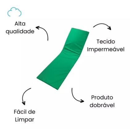 Imagem de Colchonete De Espreguiçadeira De Piscina Liso Verde 4un