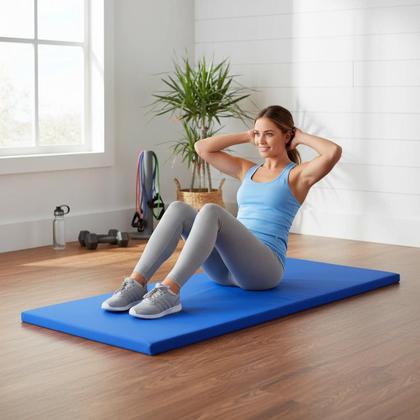 Imagem de Colchonete De Ginástica E Exercícios Academia 50 X 100 X 3 Abdominal Luta Funcional Pilates Yoga