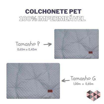 Imagem de Colchonete Fofinho Pet Cães Cachorro P 100 % Impermeável 65x45 Cm