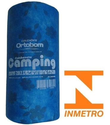 Imagem de Colchonete Mochila Camping Blue Solteiro 55x175x4cm Ortobom