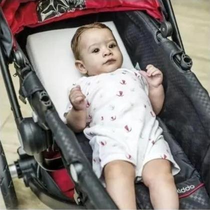 Imagem de Colchonete Oval Para Moisés Colchão + Rampa Anti-Refluxo para Carrinho mini berço