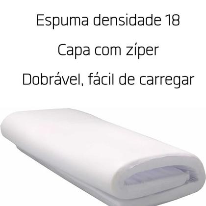 Imagem de Colchonete Para Berço Desmontável 1,00x70 Dobravel Branco