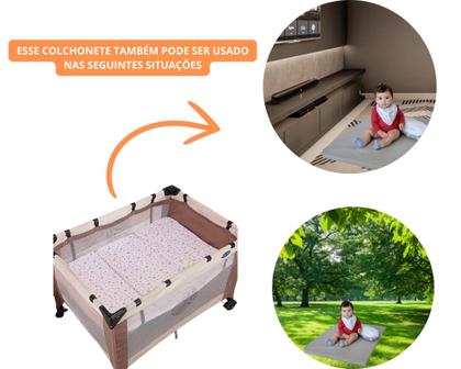Imagem de Colchonete para berço portátil dobravel - multiuso bublim