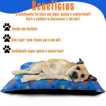 Imagem de Colchonete Para Cachorro Gato Caminha Pet Confortável Extra Macia Tam M, G 
