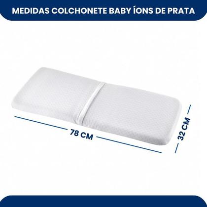 Imagem de Colchonete para Carrinho de bebe e berço modelo Moises Baby Branco Fibrasca