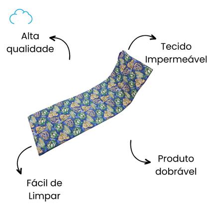 Imagem de Colchonete Para Espreguiçadeira Almofadado P/Piscina Conchas