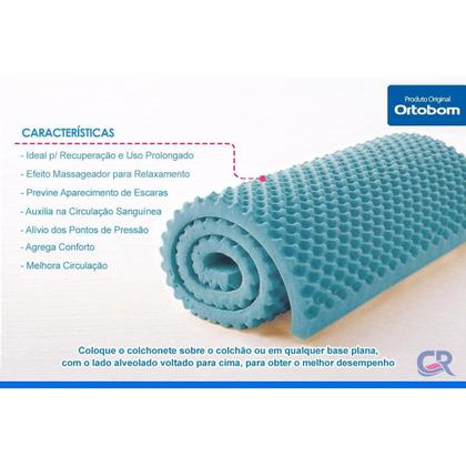 Imagem de Colchonete Solteiro D28 Casca de Ovo Anti Stress (80x190x7) - Ortobom