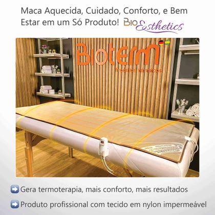 Imagem de Colchonete Térmico Digital Bivolt Bioterm Para Maca e Mesa de Massagem Certificação Inmetro e Iso9001