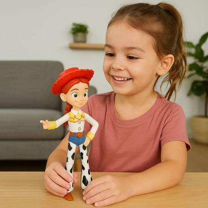 Imagem de Coleção 3 Bonecos Toy Story Jessie Woody Buzz Lightyear 18cm Articulados Caixa Presente