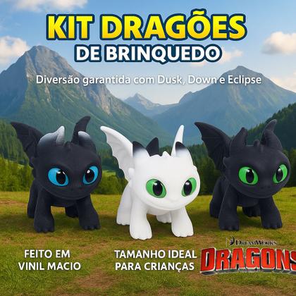 Imagem de Coleção 3 Dragões Como Treinar o Seu Dragão Eclipse Dusk Down Original