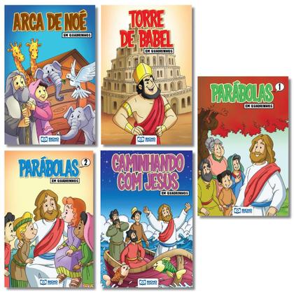 Imagem de Coleção Bíblia em Quadrinhos - 10 Mini Livros Coloridos - Criança - Diversão