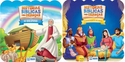 Imagem de Coleção C/10 Livros Histórias Bíblicas Para Crianças 20x20cm - RICAMENTE ILUSTRADO E COLORIDO - bicho esperto
