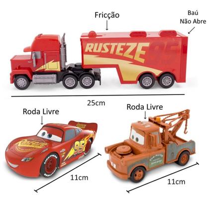 Imagem de Coleção Carros na Caixa Relâmpago Mcqueen Mate Mack Original - Toyng