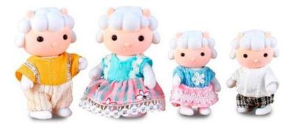 Coleção Casinha Feliz Família Ovelhinha Brinquedo Zooptoys - Zoop