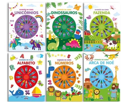 Imagem de Coleção Diversão em Cores - Livro de Colorir C/ 12 Gizes de Cera - BLU EDITORA