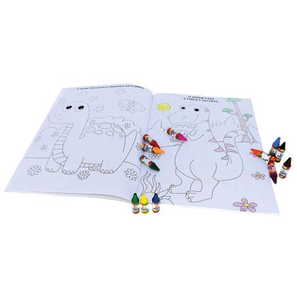 Imagem de Coleção Diversão em Cores - Livro de Colorir C/ 12 Gizes de Cera - BLU EDITORA