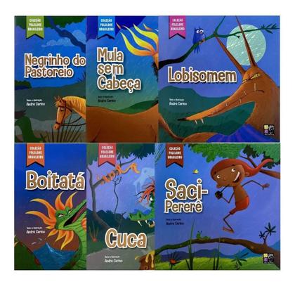 Imagem de Coleção Folclore Brasileiro - 6 Livros Infantis Ilustrados Grandes 30x30 cm - PÉ DA LETRA