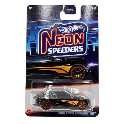 Coleção Hot Wheels 8 Miniaturas Neon Speeders 1/64 2025 - Mattel