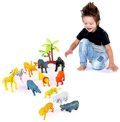 Imagem de Coleção infantil zoo animal 1 unidade kit completo polibrinq