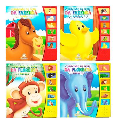 Imagem de Coleção Livros Sonoros Infantis Animais Conhecendo Os Sons