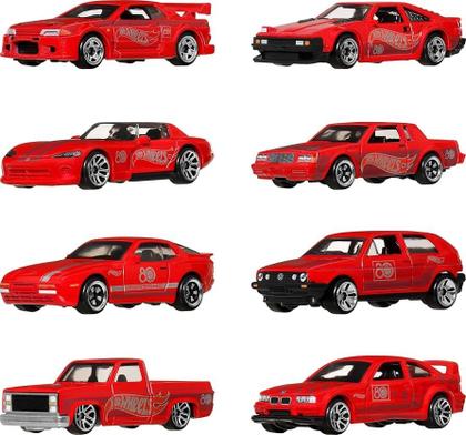 Imagem de Coleção Multipack c/ 8 Miniaturas Hot Wheels Silver Series - Aniversário 80 Anos da Mattel - 1/64 - Mattel