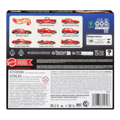 Imagem de Coleção Multipack c/ 8 Miniaturas Hot Wheels Silver Series - Aniversário 80 Anos da Mattel - 1/64 - Mattel