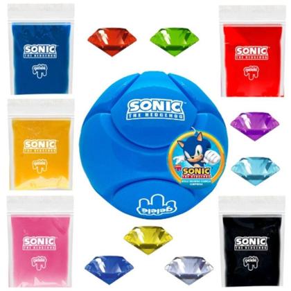 Imagem de Coleção Sonic: Bola Quebra Cabeça + Slime Com Disco Surpresa