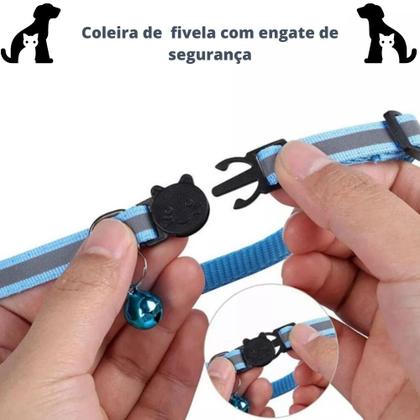 Imagem de Coleira Capa Fixa Para Air Tag GPS Gato Cachorro Pet Refletiva Placa De Identificação Localizadora