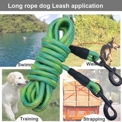 Imagem de Coleira Dog Tie-Out Long Tether Rope BTINESFUL 3,7 m para cães