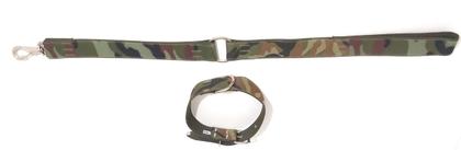 Imagem de Coleira e guia com argola 40 mm camuflado tamanho nº.6