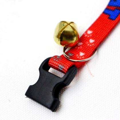 Imagem de Coleira gato Elástica Estampada com Guizo pet Shop