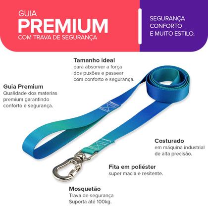 Imagem de Coleira Guia para Cachorro Cães Longa Adestramento Unificada Várias estampas Basic Pet