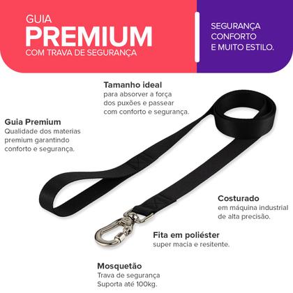 Imagem de Coleira Guia para Cachorro Cães Longa Adestramento Unificada Várias estampas Basic Pet