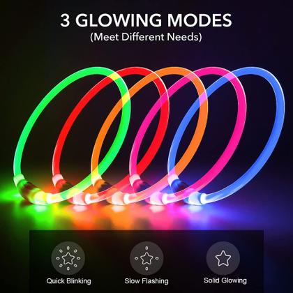 Imagem de Coleira LED para cães BSEEN USB recarregável para cães pequenos e médios