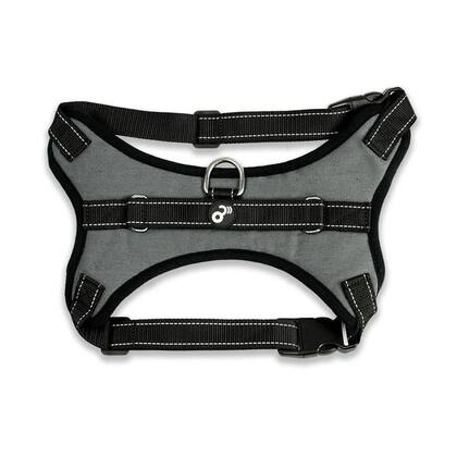 Imagem de Coleira Peitoral Air Pull para cachorro Mimo M Cinza PP323