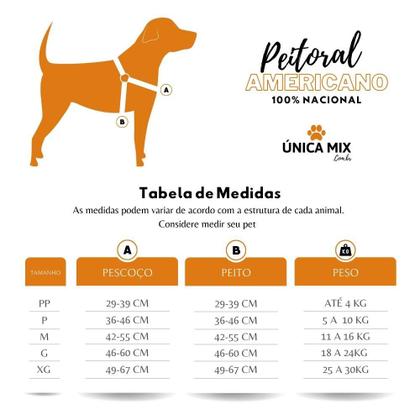 Imagem de Coleira Peitoral Americano com Guia para Cachorro Raças Pequenas e Médias Estampa de Bolinhas