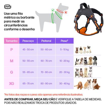 Imagem de Coleira Peitoral Antipuxão Cães MADOG Power + Guia Elástica