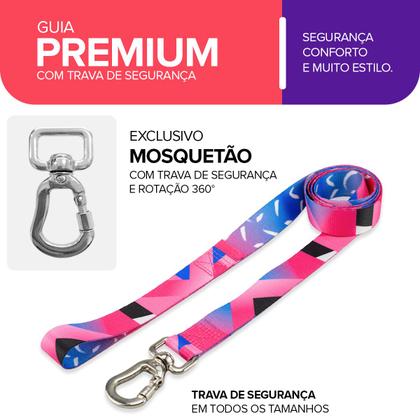 Imagem de Coleira Peitoral Com Guia Para Cachorro Cães Basic Pet