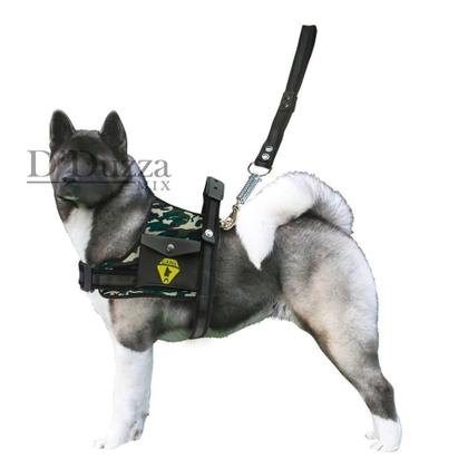 Imagem de Coleira Peitoral Para Cães Com Cinto De Segurança Ajustável Guia Com Alça Reforçada Cachorros Pastor Alemão Pit bull