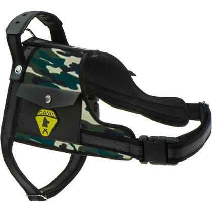 Imagem de Coleira Peitoral Para Cães Com Cinto De Segurança Ajustável Guia Com Alça Reforçada Cachorros Pastor Alemão Pit bull