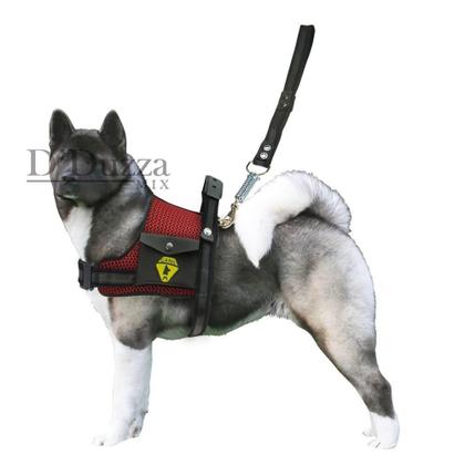 Imagem de Coleira Peitoral Para Cães Com Cinto De Segurança Ajustável Guia Com Alça Reforçada Cachorros Pastor Alemão Pit bull