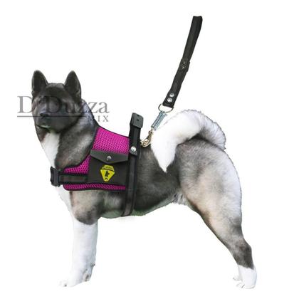Imagem de Coleira Peitoral Para Cães Com Cinto De Segurança Ajustável Guia Com Alça Reforçada Cachorros Pastor Alemão Pit bull