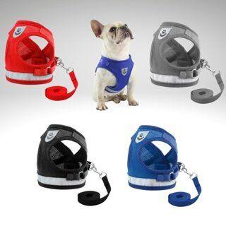 Imagem de Coleira Pet Peitoral Refletível Com Guia para Cães Regulável Super Confortável para Cachorro