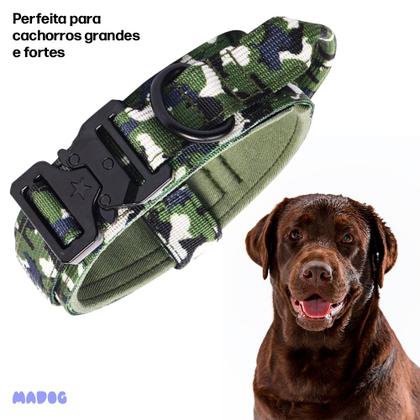 Imagem de Coleira Resistente para Cachorro Grande Forte MADOG Comander