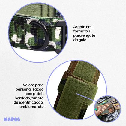 Imagem de Coleira Resistente para Cachorro Grande Forte MADOG Comander