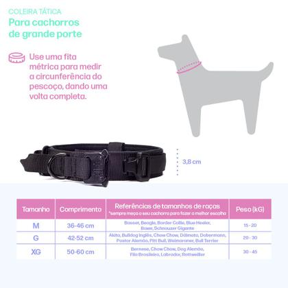 Imagem de Coleira Resistente para Cachorro Grande Forte MADOG Comander