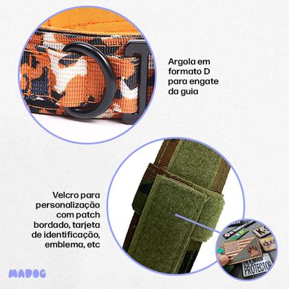 Imagem de Coleira Resistente para Cachorro Grande Forte MADOG Comander