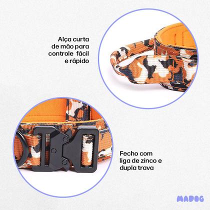 Imagem de Coleira Resistente para Cachorro Grande Forte MADOG Comander