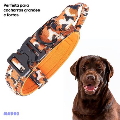 Imagem de Coleira Resistente para Cachorro Grande Forte MADOG Comander