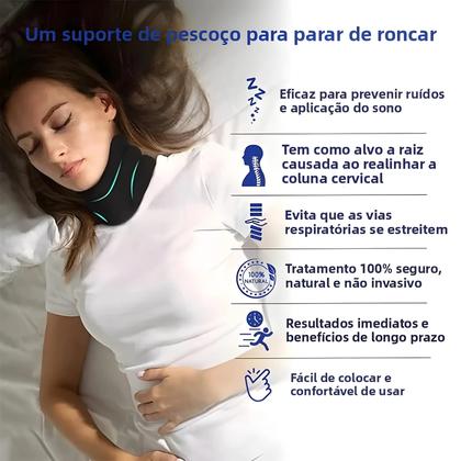 Imagem de Colete Cervical Ajustável E Respirável Antirronco Para Alívio Da Dor Cervical E Proteção Das